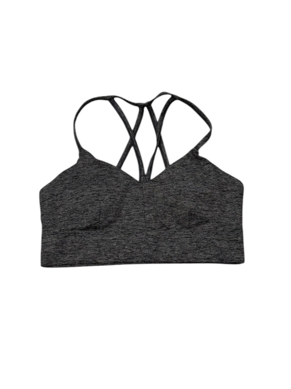 Joy Lab Women’s Seamless Strappy Sports Bra - Gray/Black Size L - Picture 2 of 2